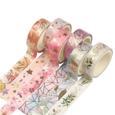 Waterproof painting decorative colorful flower foil washi tape cheap set for children