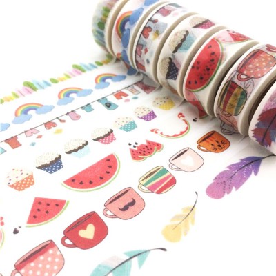 High quality DIY kawaii decorated vintage gold masking washi tape stickers for kids