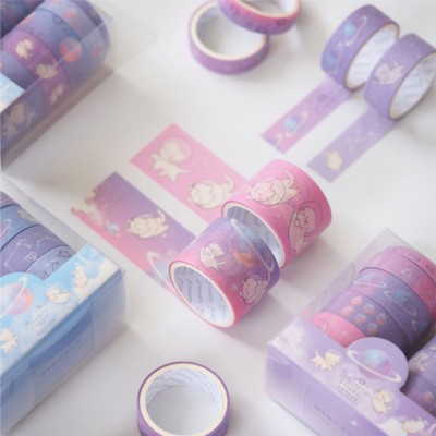 Decorative Postcard Adhesive Tape DIY kawaii washi tape set